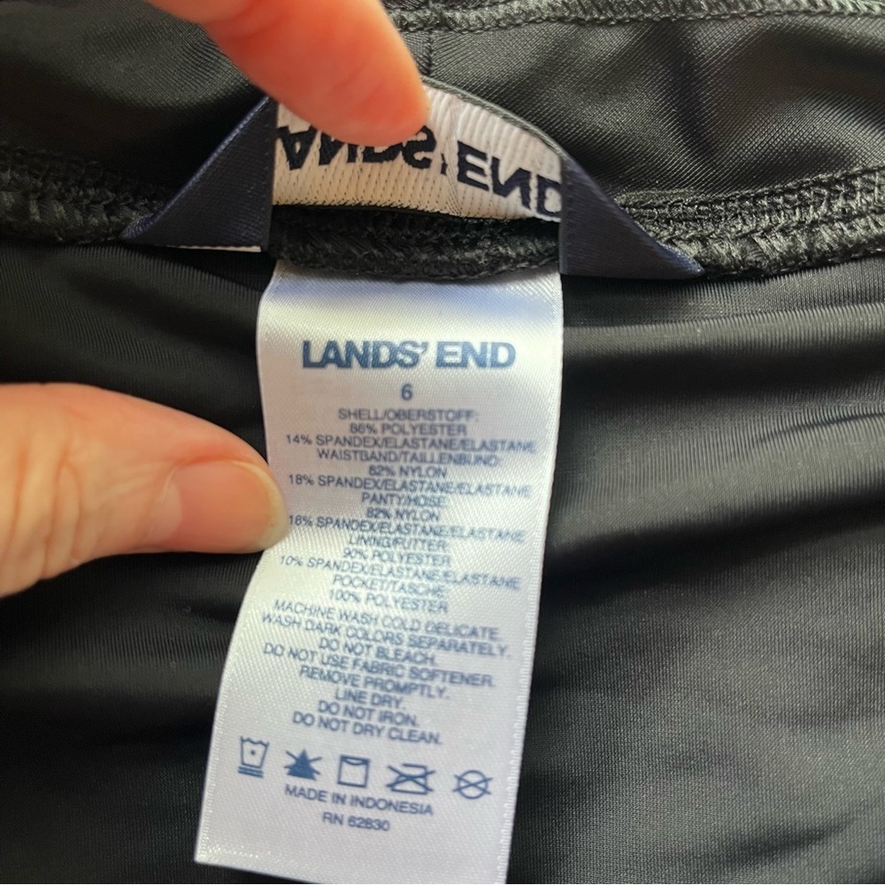 Lands' End Black Swim Shorts size 6 - Picture 4 of 7